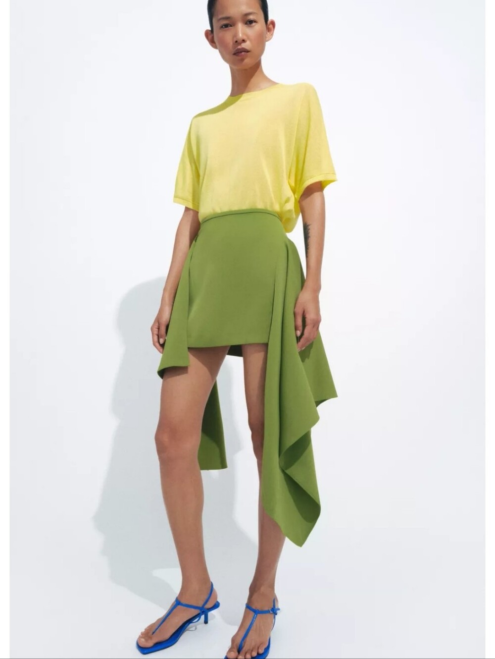 NWT Zara Asymmetric Mini Skirt